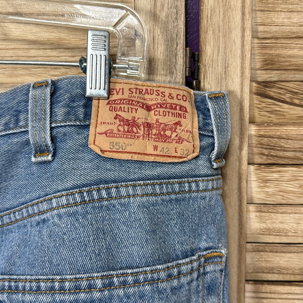 Levi's Jeans Vintage Relaxed Fit 550 Light Blue Size W42 L32 - Picture 12 of 14